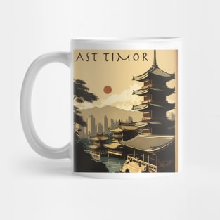 East Timor Vintage Travel Art Poster Mug